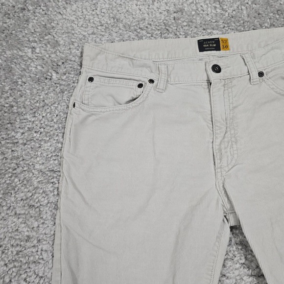 J.Crew 484 Slim Corduroy Pants 32x30 Gray Straight Fit Business Casual Fall - Picture 2 of 11